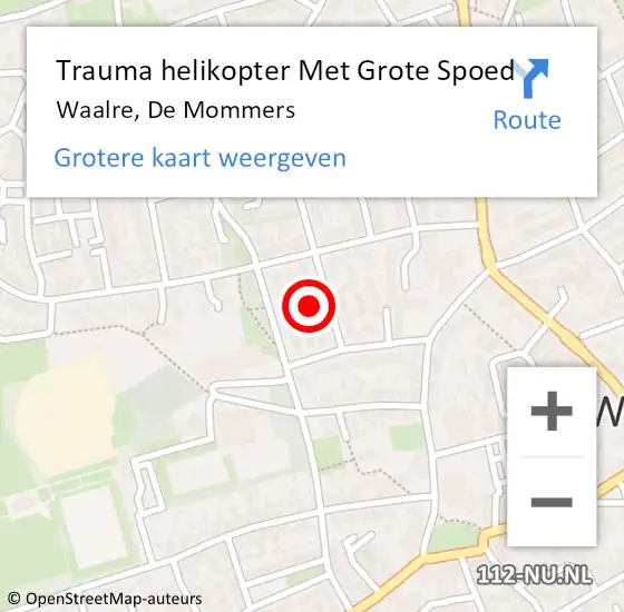 Locatie op kaart van de 112 melding: Trauma helikopter Met Grote Spoed Naar Waalre, De Mommers op 24 mei 2024 12:22
