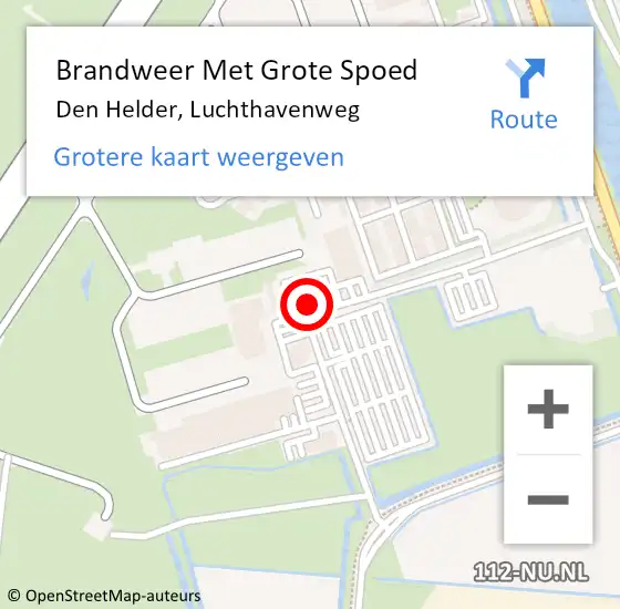 Locatie op kaart van de 112 melding: Brandweer Met Grote Spoed Naar Den Helder, Luchthavenweg op 24 mei 2024 12:28