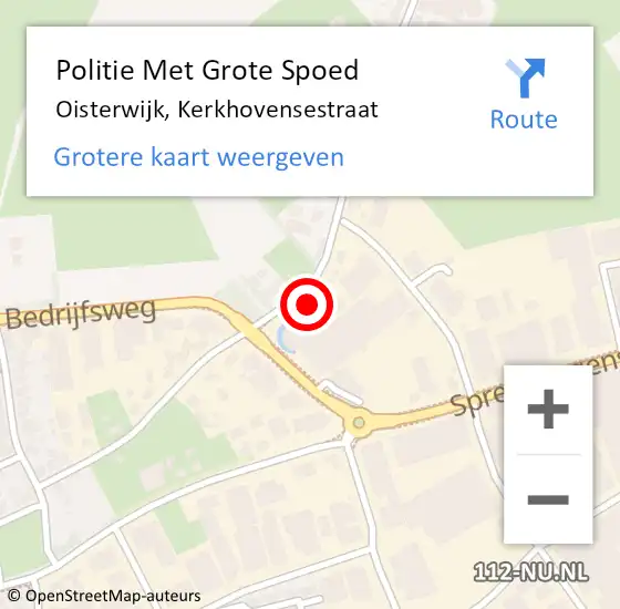 Locatie op kaart van de 112 melding: Politie Met Grote Spoed Naar Oisterwijk, Kerkhovensestraat op 24 mei 2024 16:58