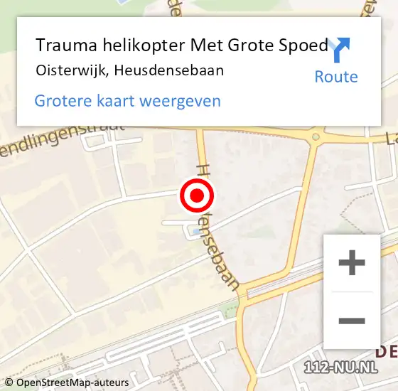 Locatie op kaart van de 112 melding: Trauma helikopter Met Grote Spoed Naar Oisterwijk, Heusdensebaan op 24 mei 2024 16:59