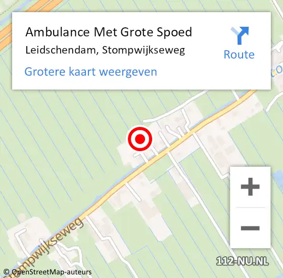 Locatie op kaart van de 112 melding: Ambulance Met Grote Spoed Naar Leidschendam, Stompwijkseweg op 24 mei 2024 18:37