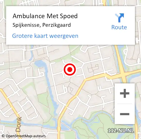 Locatie op kaart van de 112 melding: Ambulance Met Spoed Naar Spijkenisse, Perzikgaard op 24 mei 2024 19:03