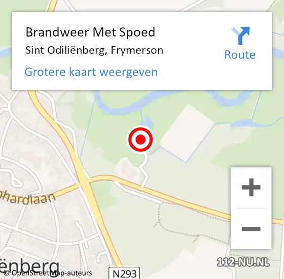 Locatie op kaart van de 112 melding: Brandweer Met Spoed Naar Sint Odiliënberg, Frymerson op 24 mei 2024 19:43