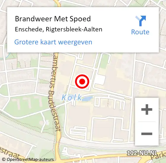 Locatie op kaart van de 112 melding: Brandweer Met Spoed Naar Enschede, Rigtersbleek-Aalten op 24 mei 2024 21:38