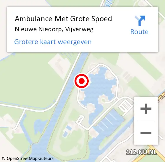 Locatie op kaart van de 112 melding: Ambulance Met Grote Spoed Naar Nieuwe Niedorp, Vijverweg op 24 mei 2024 22:33