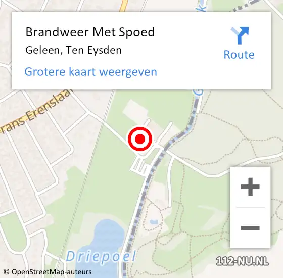 Locatie op kaart van de 112 melding: Brandweer Met Spoed Naar Geleen, Ten Eysden op 24 mei 2024 22:51