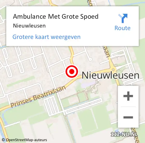 Locatie op kaart van de 112 melding: Ambulance Met Grote Spoed Naar Nieuwleusen op 24 mei 2024 23:53