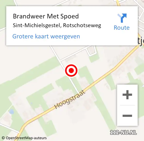 Locatie op kaart van de 112 melding: Brandweer Met Spoed Naar Sint-Michielsgestel, Rotschotseweg op 25 mei 2024 00:06