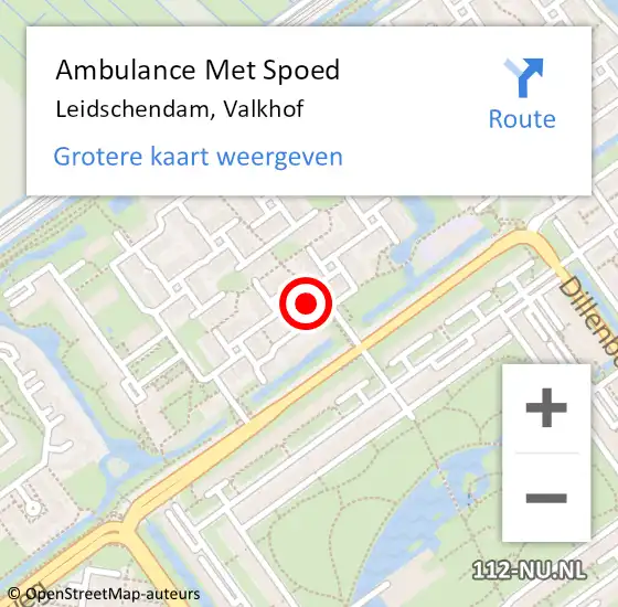 Locatie op kaart van de 112 melding: Ambulance Met Spoed Naar Leidschendam, Valkhof op 25 mei 2024 00:15