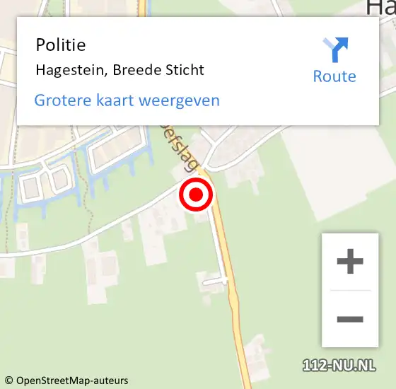 Locatie op kaart van de 112 melding: Politie Hagestein, Breede Sticht op 25 mei 2024 01:07