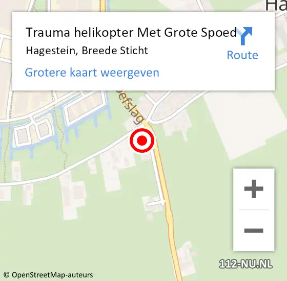 Locatie op kaart van de 112 melding: Trauma helikopter Met Grote Spoed Naar Hagestein, Breede Sticht op 25 mei 2024 01:11