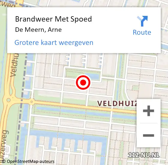 Locatie op kaart van de 112 melding: Brandweer Met Spoed Naar De Meern, Arne op 25 mei 2024 02:14