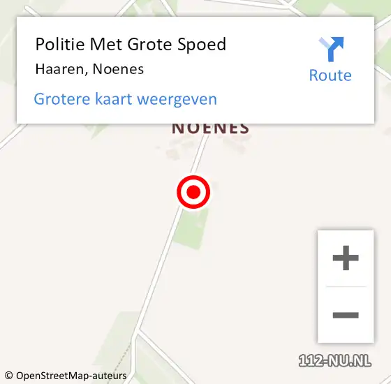 Locatie op kaart van de 112 melding: Politie Met Grote Spoed Naar Haaren, Noenes op 25 mei 2024 05:02