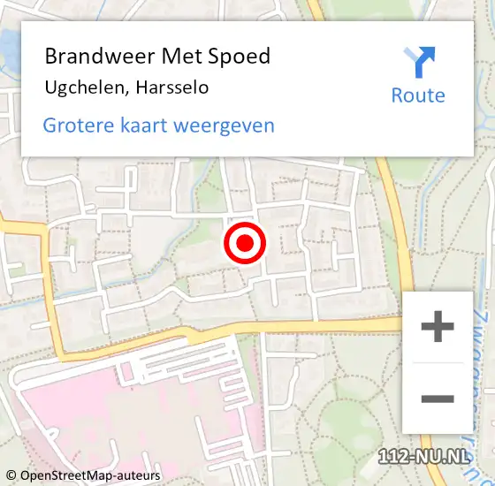 Locatie op kaart van de 112 melding: Brandweer Met Spoed Naar Ugchelen, Harsselo op 25 mei 2024 09:47