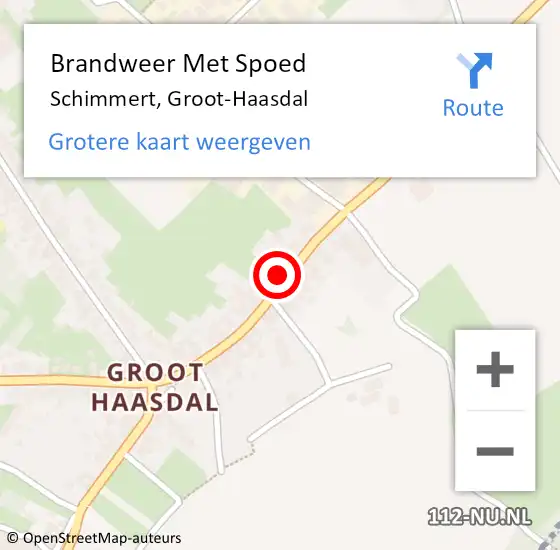 Locatie op kaart van de 112 melding: Brandweer Met Spoed Naar Schimmert, Groot-Haasdal op 25 mei 2024 09:49