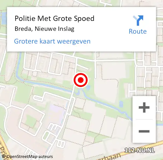 Locatie op kaart van de 112 melding: Politie Met Grote Spoed Naar Breda, Nieuwe Inslag op 25 mei 2024 11:26