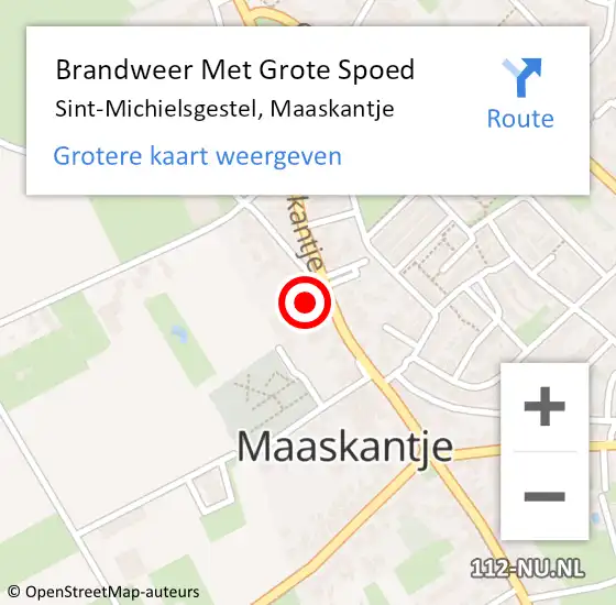 Locatie op kaart van de 112 melding: Brandweer Met Grote Spoed Naar Sint-Michielsgestel, Maaskantje op 25 mei 2024 11:31