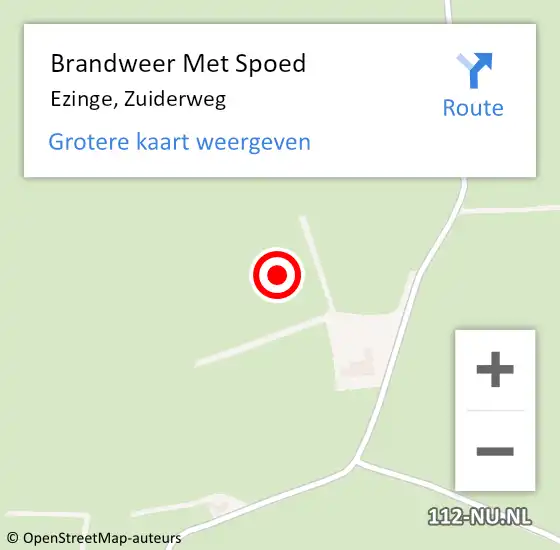 Locatie op kaart van de 112 melding: Brandweer Met Spoed Naar Ezinge, Zuiderweg op 25 mei 2024 15:11