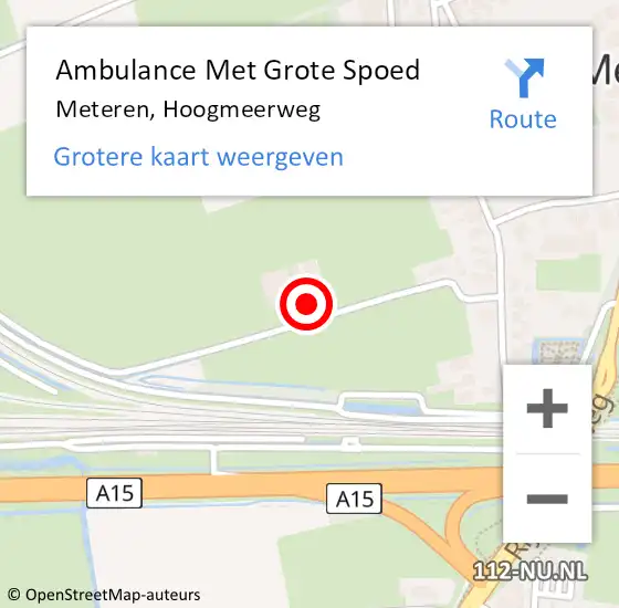 Locatie op kaart van de 112 melding: Ambulance Met Grote Spoed Naar Meteren, Hoogmeerweg op 7 oktober 2014 08:52