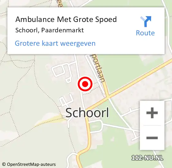 Locatie op kaart van de 112 melding: Ambulance Met Grote Spoed Naar Schoorl, Paardenmarkt op 25 mei 2024 17:07