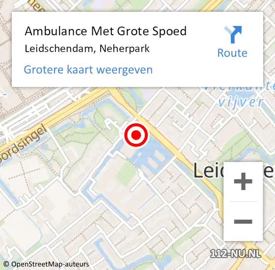 Locatie op kaart van de 112 melding: Ambulance Met Grote Spoed Naar Leidschendam, Neherpark op 25 mei 2024 19:11