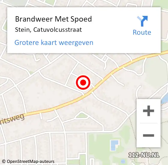 Locatie op kaart van de 112 melding: Brandweer Met Spoed Naar Stein, Catuvolcusstraat op 25 mei 2024 19:41