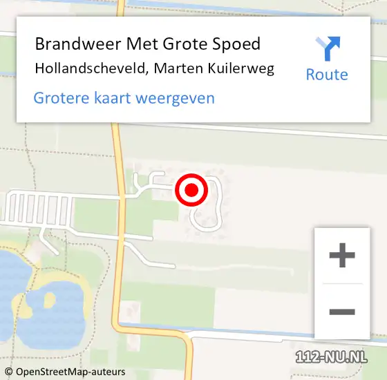 Locatie op kaart van de 112 melding: Brandweer Met Grote Spoed Naar Hollandscheveld, Marten Kuilerweg op 25 mei 2024 20:19