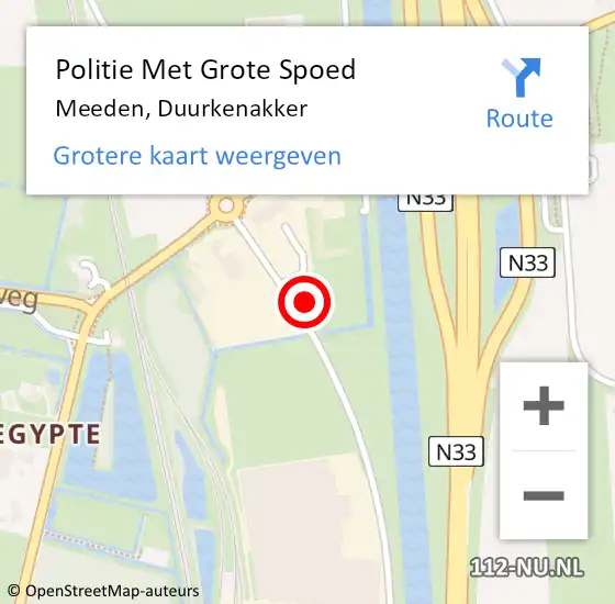 Locatie op kaart van de 112 melding: Politie Met Grote Spoed Naar Meeden, Duurkenakker op 26 mei 2024 01:49