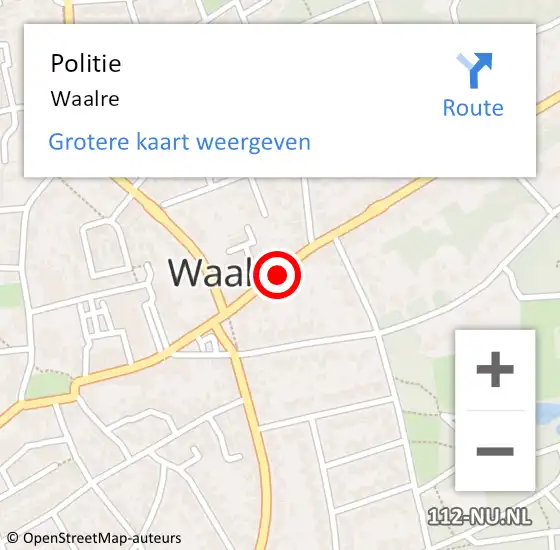 Locatie op kaart van de 112 melding: Politie Waalre op 26 mei 2024 04:40
