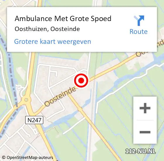 Locatie op kaart van de 112 melding: Ambulance Met Grote Spoed Naar Oosthuizen, Oosteinde op 26 mei 2024 14:15