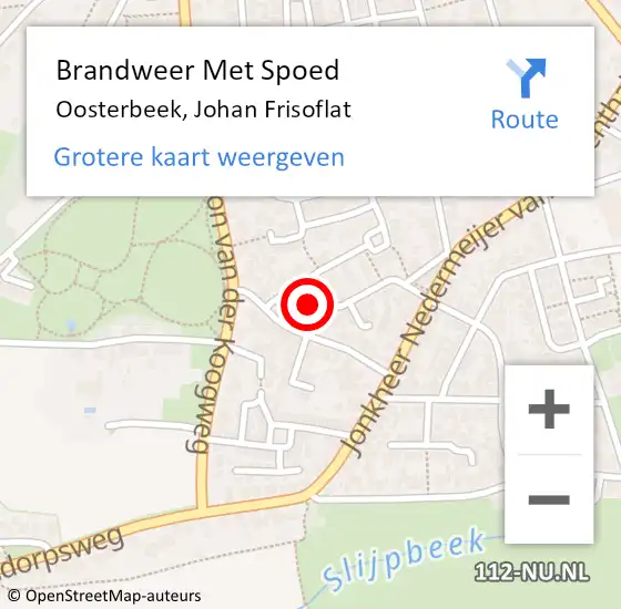 Locatie op kaart van de 112 melding: Brandweer Met Spoed Naar Oosterbeek, Johan Frisoflat op 26 mei 2024 14:46