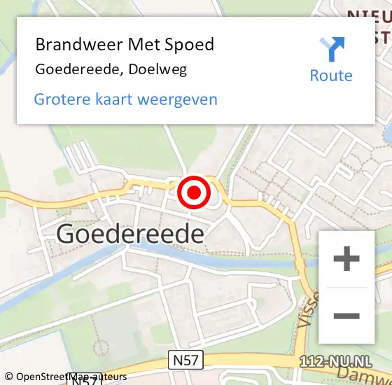 Locatie op kaart van de 112 melding: Brandweer Met Spoed Naar Goedereede, Doelweg op 26 mei 2024 17:26