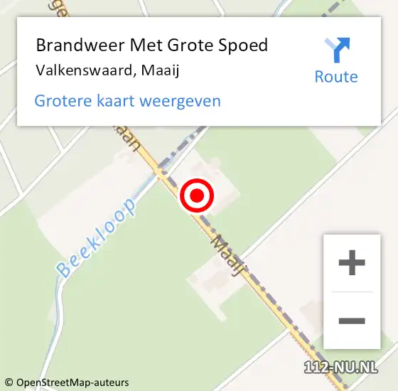 Locatie op kaart van de 112 melding: Brandweer Met Grote Spoed Naar Valkenswaard, Maaij op 27 mei 2024 03:20