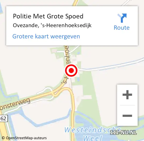 Locatie op kaart van de 112 melding: Politie Met Grote Spoed Naar Ovezande, 's-Heerenhoeksedijk op 27 mei 2024 06:59