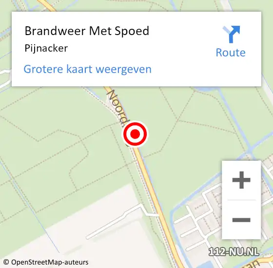Locatie op kaart van de 112 melding: Brandweer Met Spoed Naar Pijnacker op 27 mei 2024 13:23