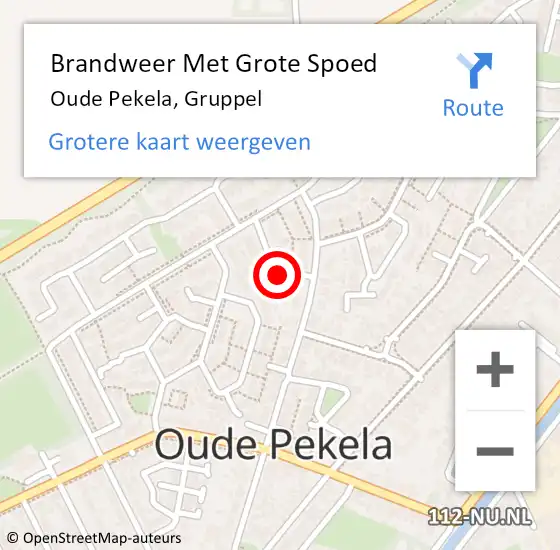 Locatie op kaart van de 112 melding: Brandweer Met Grote Spoed Naar Oude Pekela, Gruppel op 27 mei 2024 16:20