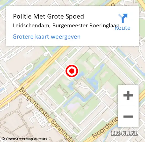 Locatie op kaart van de 112 melding: Politie Met Grote Spoed Naar Leidschendam, Burgemeester Roeringlaan op 27 mei 2024 16:46