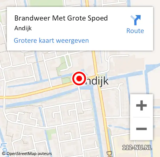 Locatie op kaart van de 112 melding: Brandweer Met Grote Spoed Naar Andijk op 27 mei 2024 20:52