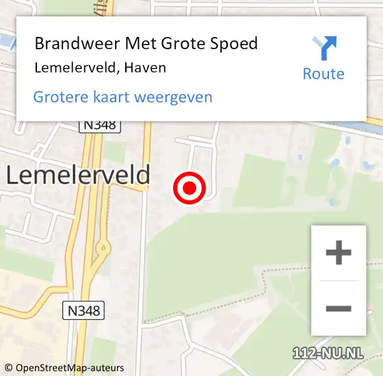 Locatie op kaart van de 112 melding: Brandweer Met Grote Spoed Naar Lemelerveld, Haven op 28 mei 2024 02:43