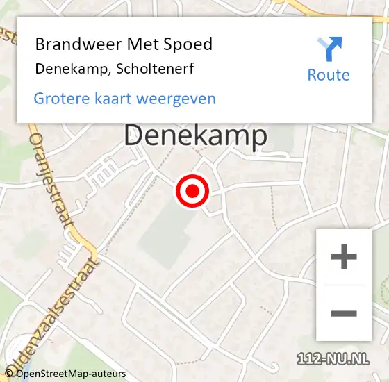 Locatie op kaart van de 112 melding: Brandweer Met Spoed Naar Denekamp, Scholtenerf op 28 mei 2024 14:22