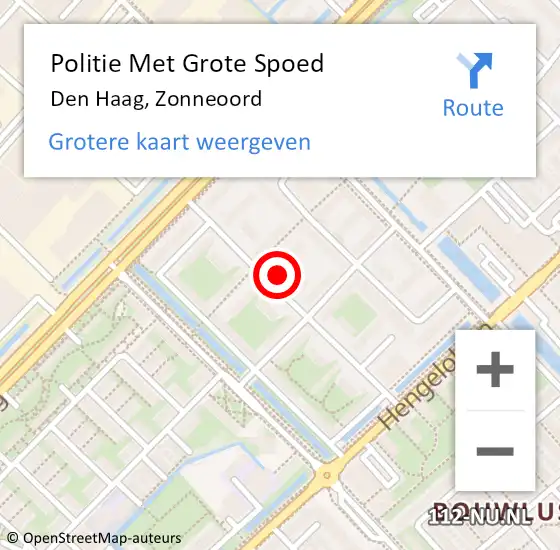 Locatie op kaart van de 112 melding: Politie Met Grote Spoed Naar Den Haag, Zonneoord op 28 mei 2024 14:51