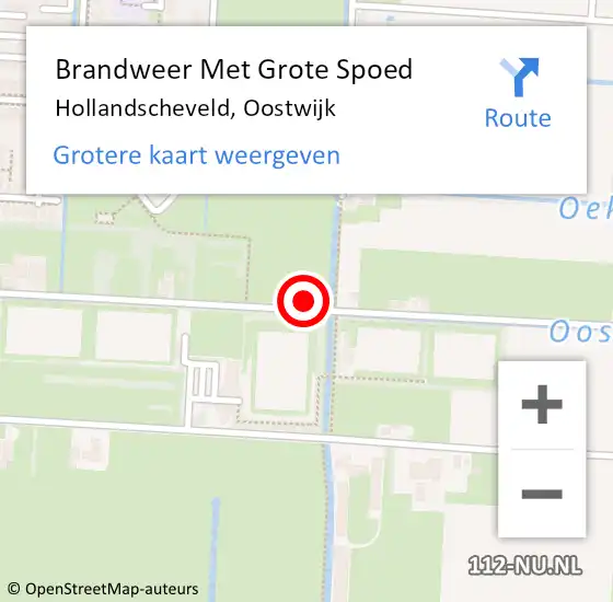 Locatie op kaart van de 112 melding: Brandweer Met Grote Spoed Naar Hollandscheveld, Oostwijk op 28 mei 2024 16:50