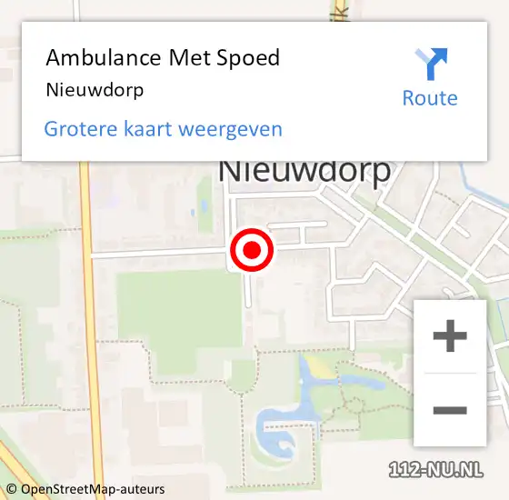 Locatie op kaart van de 112 melding: Ambulance Met Spoed Naar Nieuwdorp op 28 mei 2024 17:33