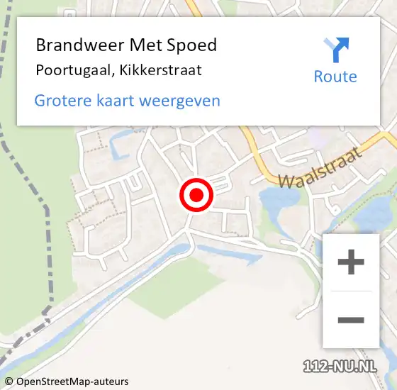 Locatie op kaart van de 112 melding: Brandweer Met Spoed Naar Poortugaal, Kikkerstraat op 28 mei 2024 19:36