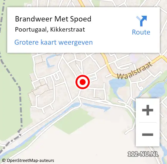 Locatie op kaart van de 112 melding: Brandweer Met Spoed Naar Poortugaal, Kikkerstraat op 28 mei 2024 20:02