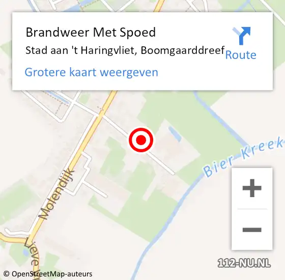 Locatie op kaart van de 112 melding: Brandweer Met Spoed Naar Stad aan 't Haringvliet, Boomgaarddreef op 28 mei 2024 20:24