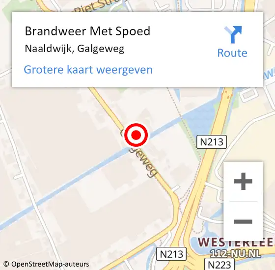 Locatie op kaart van de 112 melding: Brandweer Met Spoed Naar Naaldwijk, Galgeweg op 28 mei 2024 23:18