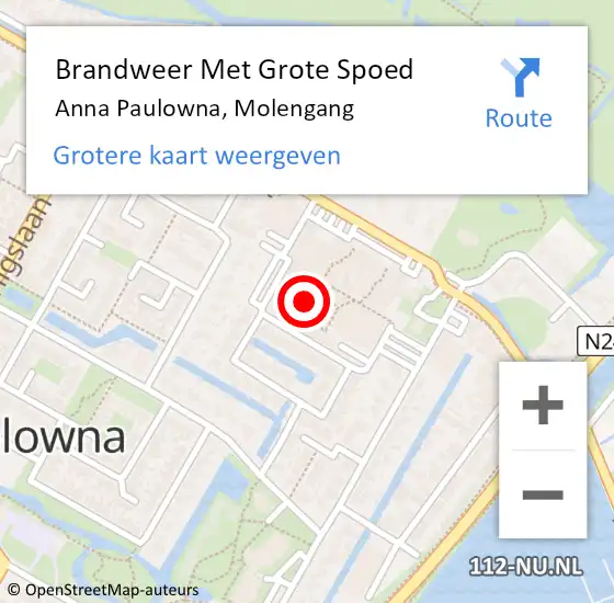 Locatie op kaart van de 112 melding: Brandweer Met Grote Spoed Naar Anna Paulowna, Molengang op 29 mei 2024 08:32