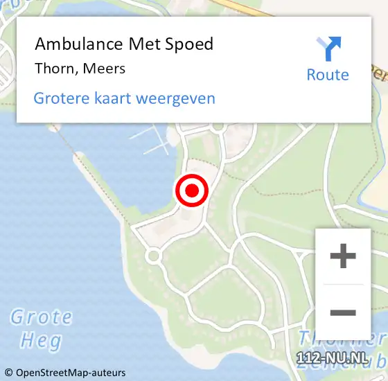 Locatie op kaart van de 112 melding: Ambulance Met Spoed Naar Thorn, Meers op 29 mei 2024 10:21