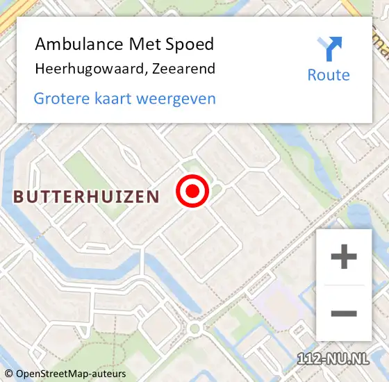 Locatie op kaart van de 112 melding: Ambulance Met Spoed Naar Heerhugowaard, Zeearend op 29 mei 2024 11:43